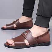 cheap Dress Sandals-Men's Black Slide Sandals, Adjustable Strap, Casual Comfort Sole, Relaxed Summer Style for Beach, Poolside &amp; Daily Wear