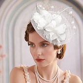 cheap Fascinators &amp; Hats-Derby Fascinator Gentlewoman Floral Fancy Dress Unisex Masquerade Tea Party Ascot Horse Racing Festival Adults' Headpiece