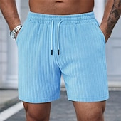 ieftine Pantaloni scurți casual-Bărbați Pantaloni Scurți Pantaloni scurți casual Jacquard Texturat Simplu Confort Respirabil Peste Genunchi Casual În aer liber Plajă Vacanță Modă Negru Roșu Vin Strech