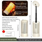 levne Camping Lights &amp;amp; Lucerny-Venkovní LED ambientní kempingové světlo, nastavitelná teplá stanová svítilna, přenosná nouzová lampa nabíjecí baterií typu C pro turistiku, párty a vánoční dárek
