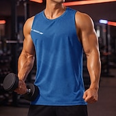 Недорогие Футболки и майки для бега-Муж. Однотонный Тренировочная майка Майка для бега Спортивный топ Лето Без рукавов Быстровысыхающий Влагоотводящие Дышащий Тренировка в тренажерном зале Прогулки Бег Темно-серый Черный Белый