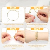 economico arti, mestieri e cucito-Confezione da 12 fermagli e chiusure magnetiche per collane. Estensore per collane con magnete potente. Chiusura magnetica per collane per la creazione di bracciali e collane di gioielli. Placcatura