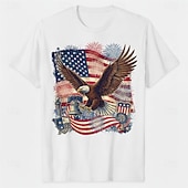 cheap Men's Collection-Patriotic T-shirt Graphic Tee USA Retro Vintage Patriotic T-shirt Sleeve 1776-2026 for Unisex Adults' 3D Print  for Independence Day / the Fourth of July 4th of July Party