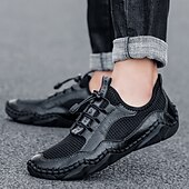 Χαμηλού Κόστους Καθημερινά Sneakers-Ανδρικά παπούτσια πεζοπορίας από τεχνητό δέρμα, αναπνεύσιμο σχέδιο για ενεργό τρόπο ζωής, ιδανικά για υπαίθριες περιπέτειες