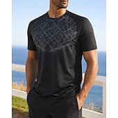 Недорогие Футболки и майки для бега-Муж. Графика Футболка для бега Компрессионная футболка Спортивная рубашка Спортивный топ Лето С короткими рукавами Быстровысыхающий Влагоотводящие Дышащий Тренировка в тренажерном зале Прогулки Бег