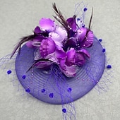 cheap Fascinators &amp; Hats-Derby Fascinator Gentlewoman Floral Fancy Dress Unisex Masquerade Tea Party Ascot Horse Racing Festival Adults' Headpiece