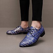 Недорогие Дерби туфли-Мужские туфли из искусственной кожи в красно-золотую полоску – стильная формальная обувь для свадеб и деловых мероприятий.