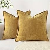 お買い得  枕、挿入物、カバーを投げます-シェニール三角ステッチクッションカバー、ソファベッド用装飾ソフトクッションカバー