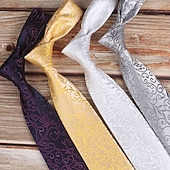 economico Cravatte e papillon da uomo-Da uomo Cravatte Elegante Festa Formale Jacquard A paisley Paisley Casuale Quotidiano Affari
