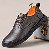 preiswerte Lässige Schnürschuhe-Braune Herren-Freizeitschuhe, atmungsaktives Obermaterial mit Schnürdetails, bequeme Stützsohle, perfekt für Büro, Freizeit und Alltag