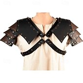 baratos Armadura-Retro Vintage Medieval Renascentista Armas e Armaduras Armadura de Ombro Cavalheiro Ranger Fantasia Homens Dia Das Bruxas Carnaval feira renascentista LARP Adulto Colete Armadura de Ombro