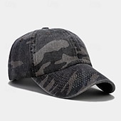 preiswerte Baseballkappe für Herren-Herren Baseballkappe Weiß Gelb Baumwollmischung Drucken Sport &amp; Outdoor Lässig Militär Lässig Täglich Outdoor Tarnung Sonne Sonnenschutz