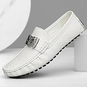 baratos Mocassins casuais-Mocassins masculinos verdes em couro sintético, elegantes e versáteis para ocasiões casuais e eventos de verão.