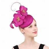 economico Fascinatori &amp; Cappelli-Derby Copricapo Cappello Fascinator affascinante Gentildonna Floreale Piuma Costume Per donna Mascherata Tè Ascot Festival delle corse di cavalli Adulti Copricapo