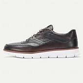 preiswerte Premium Leder Sneaker-Grüne Herren-Sneaker aus echtem Leder – atmungsaktives Wingtip-Design, elegante Freizeitschuhe, geeignet für Büro, Party und Alltag