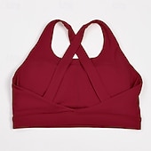 economico Reggiseni sportivi-Per donna Supporto medio Canotta con imbottitura Reggiseno da corsa Snello Top reggiseno Imbottito Palestra Esercizio Corsa Leggero Elastico Traspirante Nero Bianco Rosso Tinta unita
