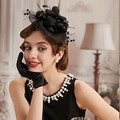 economico Fascinatori &amp; Cappelli-affascinante Gentildonna Floreale Costume Per donna Mascherata Tè Ascot Festival delle corse di cavalli Adulti Copricapo