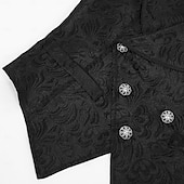 abordables Tapas-Gótico Victoriano Medieval Chaleco Sin Mangas Vampiros Caballero Noble Jacquard Ajustado / Acampanado Disfraz Hombre Real Víspera de Todos los Santos Carnaval Feria del Renacimiento LARP Adulto