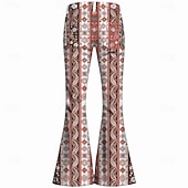 abordables Fondos-Retro Antiguo Boho Años 70 Pantalones Los pantalones de campana Hippie Disco Alta cintura Étnico Disfraz Hombre Víspera de Todos los Santos Carnaval Festival de Música Fiesta temática retro Adulto