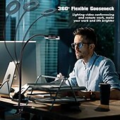 preiswerte Leselampen-1 LED-Klemmleuchte, 48 LEDs, 3 Farbmodi, Helligkeit einstellbar, flimmerfrei, augenschonend, 5V USB-Stromversorgung, geeignet für Arbeitszimmer, Büro, Nachttisch, Live-Stream-Beleuchtung