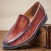 Недорогие Кожаные лоферы премиум-класса-Мужские коричневые лоферы из высококачественной кожи, удобные и стильные, идеально подходят как для повседневной носки, так и для торжественных случаев.