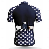  America's 250th Anniversary Independence Day American National Day Men Cycling Jersey American US Flag Flag / National flag Short Sleeve Bike Jersey Top with 3 Rear Pockets UV Resistant Quick Dry