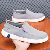 economico Scarpe Casual Slip-On-scarpe slip-on da uomo in tela, comode e traspiranti, perfette per le vacanze al mare e per l'abbigliamento da resort