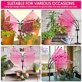baratos Luz LED Ambiente-Luminária de mesa LED ajustável para cultivo de plantas, espectro completo para plantas de interior, hidroponia, suculentas e ervas, com 3/4/5 lâmpadas, alimentada por USB, 5V, luz suplementar para o