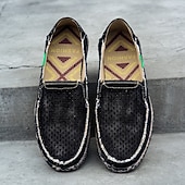 preiswerte Slipper Schuhe-Graue Herren-Slipper aus Canvas, leichte und bequeme Loafer für den täglichen Weg zur Arbeit, Wochenendausflüge und den Alltag.