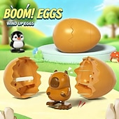 Недорогие Пасха-Пасхальное подарочное яйцо с заводным механизмом, игрушка-динозавр, игрушка-животное для вылупления, многоразовая заводная игрушка для мальчиков. &amp;девочки, забавный наполнитель для пасхальной корзинки