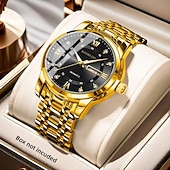 cheap Quartz Watches-Men's Watch, Men's Charm Luxury Watch, Rhinestone Decorations, Date and Calendar Functions, Night Light Display, Men's Fashionable Casual Watches, Best Men's