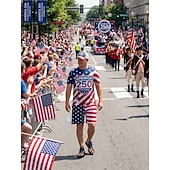  Verenigde Staten 250e Verjaardag Heren America Atletische Sneakers - USA Vlag Print Lichtgewicht Hardloopschoenen Gevoerde Zool Patriottische Trainers voor 4e Juli Vieringen Parades