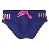 preiswerte Badehosen &amp; Boardshorts-Herren Badeshorts Badehose Badehosen Patchwork Punkt Kordelzug Schnelltrocknend Elastisch Atmungsaktiv Unterteile Surfen Wassersport Schwimmen Sommer