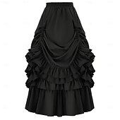 abordables Conjuntos-Conjunto Elegante Medieval Renacimiento Hasta el Tobillo Falda Blusa / Falda Larga Princesas Dama Corte A Disfraz Mujer Fantasía Navidad Víspera de Todos los Santos Feria del Renacimiento LARP Adulto