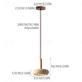 levne Design bubnu a kuželu-3-Light 15 cm Lucerna Desgin Závěsná světla Dřevo Geometrické Vinobraní 110-120V 220-240V