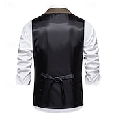 cheap Men's 1920s Costumes-Classical 1920s Retro Vintage Vest Waistcoat The Great Gatsby Groomsmen Fancy Dress Men's Carnival Masquerade Prom Party Wedding Adults' Vest Spring Fall