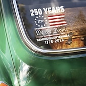 abordables 250e Anniversaire des États-Unis-Autocollant pour vitre de voiture commémorant le 250e anniversaire des États-Unis, autocollants patriotiques américains du semi-quincentenaire 1776-2026, autocollants du drapeau de l'indépendance des États-Unis, autocollants en vinyle résistant pour vitre