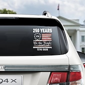 abordables 250e Anniversaire des États-Unis-Autocollant pour vitre de voiture commémorant le 250e anniversaire des États-Unis, autocollants patriotiques américains du semi-quincentenaire 1776-2026, autocollants du drapeau de l'indépendance des États-Unis, autocollants en vinyle résistant pour vitre