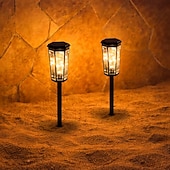  Lampes solaires de jardin étanches, allumage/extinction automatique, éclairage décoratif LED pour allée, terrasse, cour, pelouse, allée, piscine
