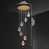 billige Klyngedesign-3-Light 5-Light 7-Light 10 cm Mulighet for demping Enkelt design Anheng Lys Krystall galvanisert Moderne Nordisk stil 85-265V