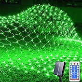 Χαμηλού Κόστους φωτιστικά εξωτερικού χώρου-1 Πακέτο Ηλιακό Φως Δικτύου Τηλεχειριστήριο με Οκτώ Λειτουργίες για και Φεστιβάλ Εσωτερική και Εξωτερική Ατμόσφαιρα Διακόσμησης Φωτισμού 1.5 * 1.5M-96LED/3 * 2M-192LED/6 * 4M-672LED