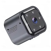 お買い得  屋内IPネットワークカメラ-ミニセキュリティカメラ Wi-Fi、1080p HD ワイヤレスベビーシッターカメラ、ナイトビジョン、動体検知アラート、回転式ブラケット付きポータブルペットモニター、屋内ホームオフィス監視用、ブラック