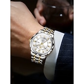 levne Mechanické hodinky-Nové pánské business hodinky značky Olevs s luminiscenčním displejem, kalendářem a týdenním ukazatelem, plně automatickým mechanickým strojkem, tvarem kosočtverce osazeným diamanty, voděodolné, vhodné