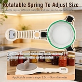 cheap Openers-4 in 1 Multi-Purpose Jar Opener, 1Pc/2Pcs Adjustable Stainless Steel Jar Opener, Multi-Functional Retractable Jar &amp; Bottle Openers, Multi Size Lid Tool for Jars Cans Wine Bottles, Home Kitchen Helper