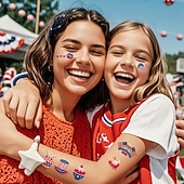  10 autocollants tatouage drapeau américain imperméables, à nouer sur une longue attache, pour chaussettes, accessoire de fête, tatouage pour la fête de l'indépendance