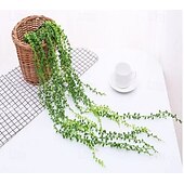 levne Umělé rostliny a zeleň-6 ks umělých perlových šňůrek, závěsné rostliny, imitace sukulentních popínavých rostlin, nástěnná zeleň na pozadí pro domov, svatbu &amp;venkovní dekorace