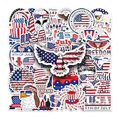  150 kreative Aufkleber zum amerikanischen Unabhängigkeitstag mit Cartoon-Motiven, Handbücher, Autos, Notizbücher, Wasserbecher, Dekorationen und wasserfeste Materialien