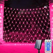 Χαμηλού Κόστους φωτιστικά εξωτερικού χώρου-1 Πακέτο Ηλιακό Φως Δικτύου Τηλεχειριστήριο με Οκτώ Λειτουργίες για και Φεστιβάλ Εσωτερική και Εξωτερική Ατμόσφαιρα Διακόσμησης Φωτισμού 1.5 * 1.5M-96LED/3 * 2M-192LED/6 * 4M-672LED