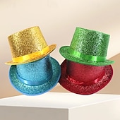 cheap Party Supplies-St. Patrick's Day Green Glitter Top Hat, Sparkling Leprechaun Hat for St Paddy's Day Irish Festival Parade, Costume Accessory for Men Women Kids, Lucky Green Shiny Party Hat, Dress Up Supplies