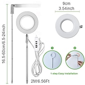 cheap Plant Growing Lights-4 Pcs LED Adjustable Plant Grow Light, Angel Ring, Red &amp; Blue Full Spectrum, 3/9/12H Timer, 3 Dimmable Levels, 17-63CM Height Adjustable, USB Powered for Succulents, Flowers, Indoor Plants